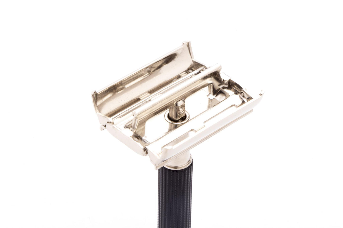 1979 Z4 Gillette Black Handle Super Speed Safety Razor | Factory Nickel Revamp