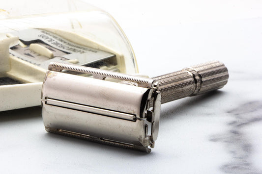 1966 L3 Gillette Slim Adjustable Double Edge Safety Razor Set | Original Condition