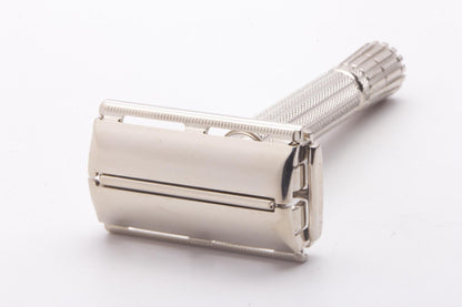 1958 D2 Gillette TV Special Flare Tip Super Speed Safety Razor | Factory Nickel Revamp