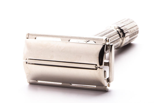 1959 E2 Gillette Fatboy Adjustable Double Edge Safety Razor |Factory Nickel Revamp Copy
