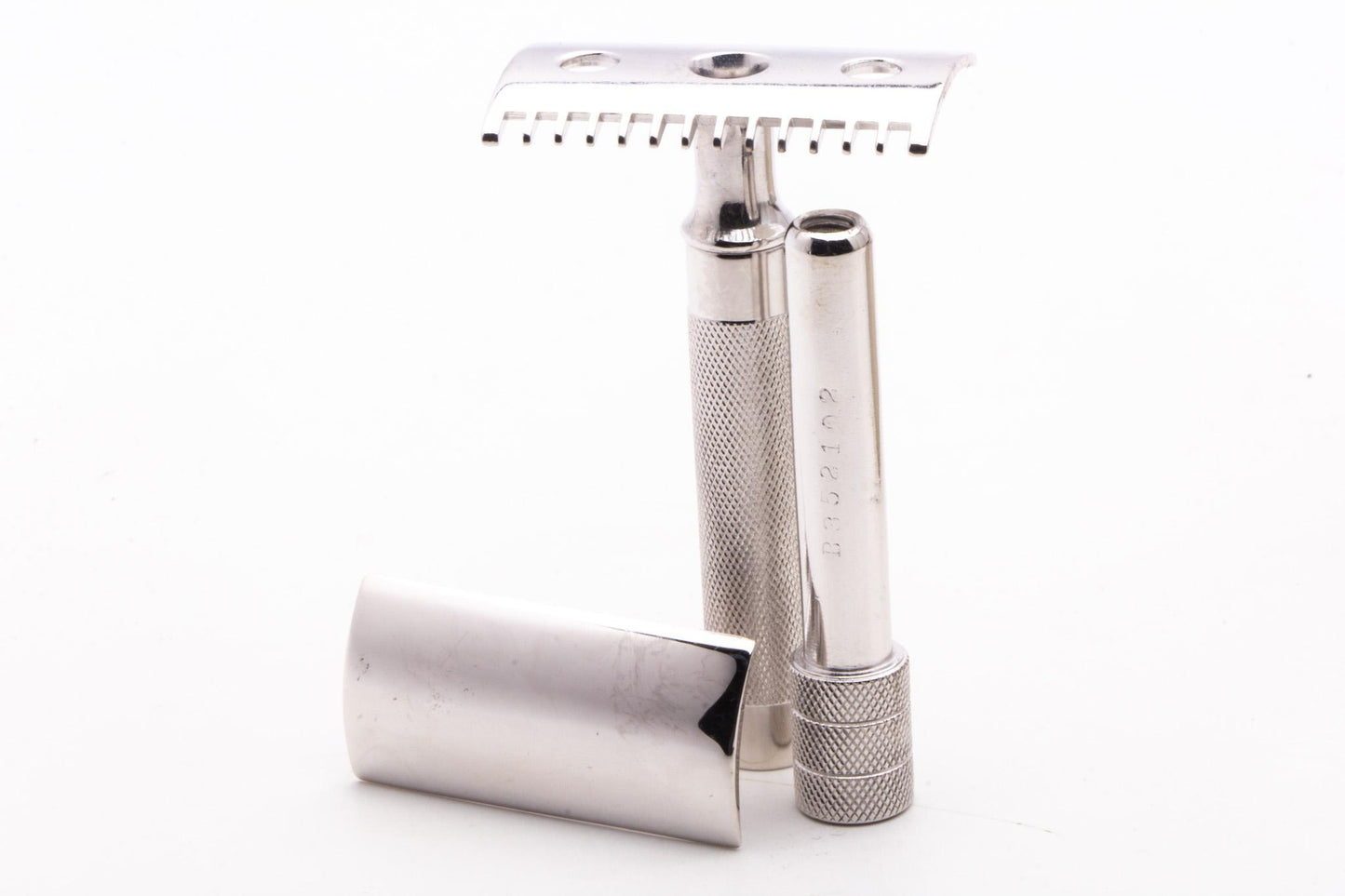 1910 Gillette Silver Single Ring Old Type Set in Metal Case | Original Condition