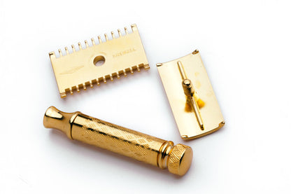1920's Gillette Milady Decollete DE Safety Razor Set 24K Gold Revamp