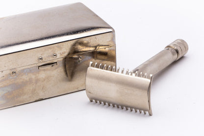 1900's Gillette Single Ring Double Edge Safety Razor Set | WJNO Baker