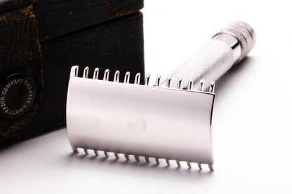 1919 Gillette Single Ring Double Edge Safety Razor Set | Rhodium Revamp