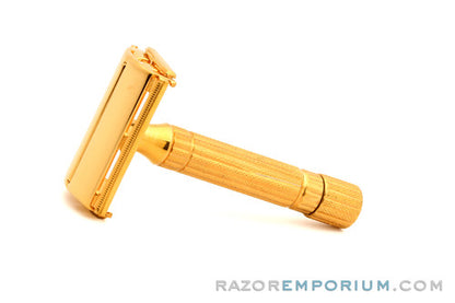 1951 Gillette W2 Aristocrat w/ Leather Case and Original Blade Dispenser