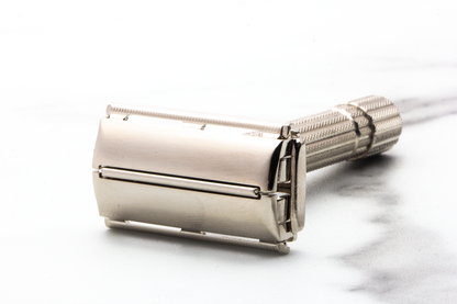 1956 B2 Gillette President Double Edge Safety Razor | Factory Nickel Revamp