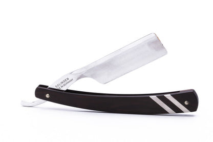 6/8" Ralf Aust French Tip  Straight Razor | Ebony Rosewood Scale w/ Silver Inlays