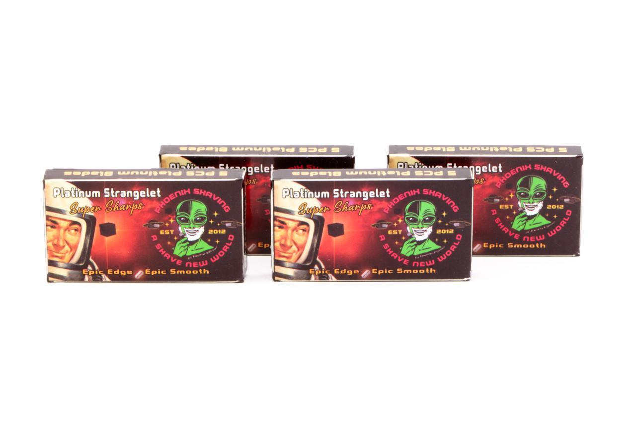 Phoenix Artisan Accoutrements - Platinum Strangelet Super Sharps Double Edge Blades