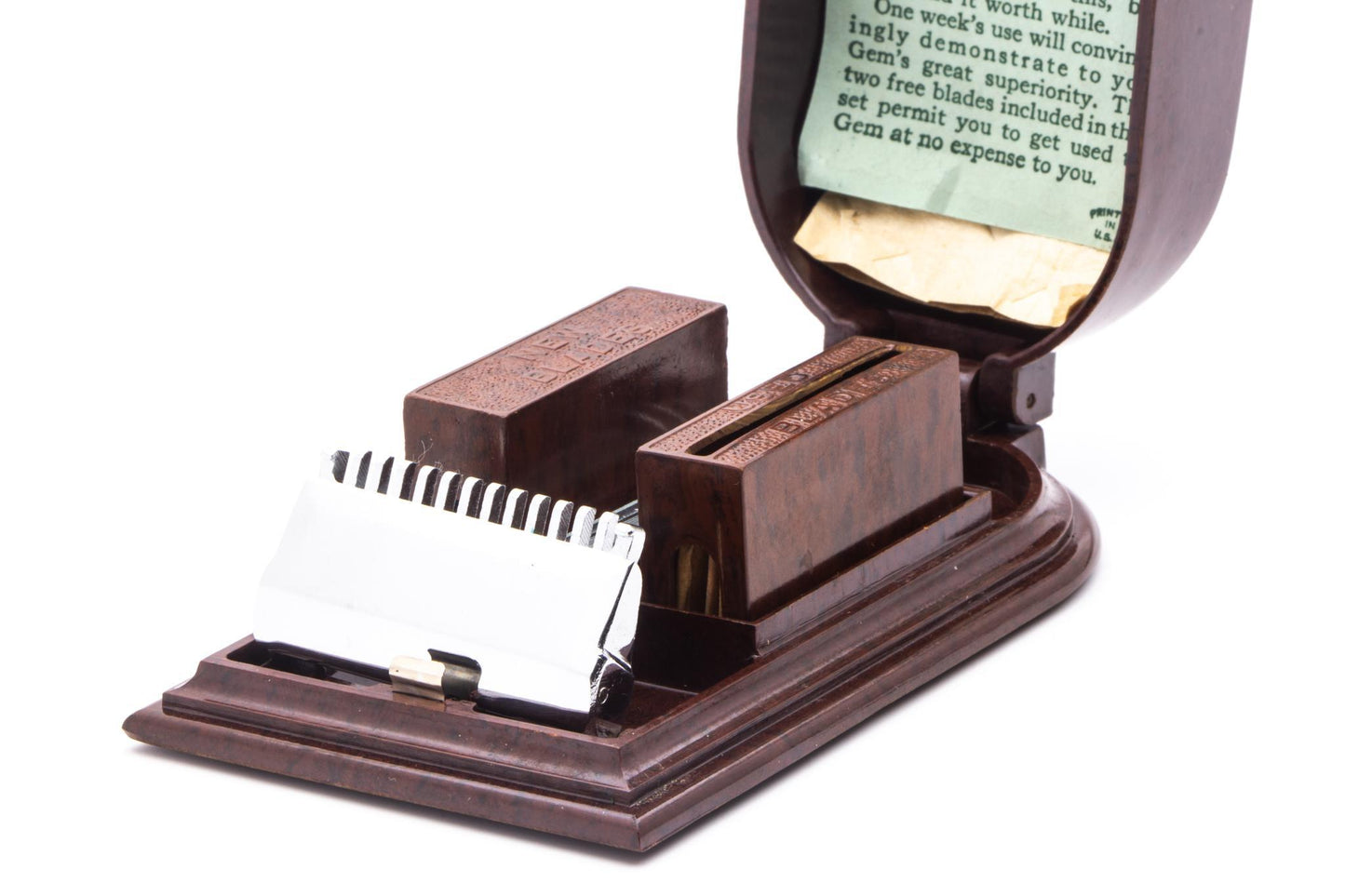 1930s Gem Micro-matic Razor Single Edge in Bakelite Case | Original Condition