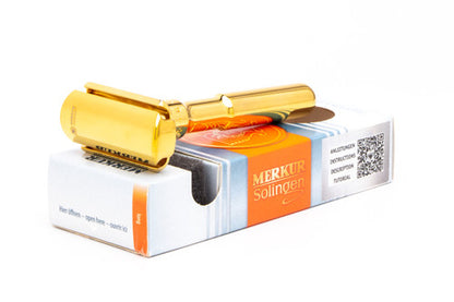 Merkur Futur Gold Adjustable DE Safety Razor with Snap Closure