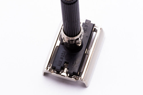 1979 Gillette Super Adjustable "Black Beauty" Safety Razor Factory Nickel