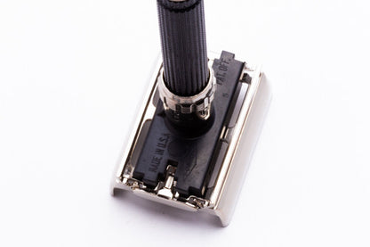 1979 Gillette Super Adjustable "Black Beauty" Safety Razor Factory Nickel