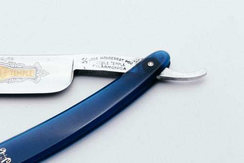 7/8" Filarmonica Doble Temple #14 Straight Razor w/ Coffin & Blue Scales| Spain