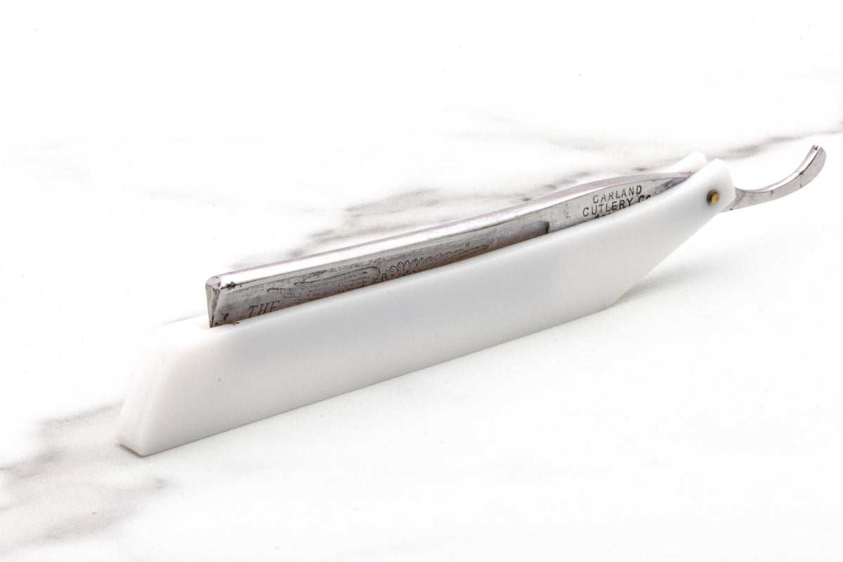 5/8" Vintage Restored Carland Cutlery Co. The Improved Eagle Straight Razor | Etched Blade & White Scales