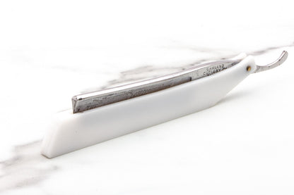 5/8" Vintage Restored Carland Cutlery Co. The Improved Eagle Straight Razor | Etched Blade & White Scales
