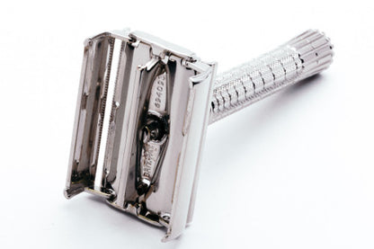 1964 J2 Gillette Flare Tip Rocket Double Edge Safety Razor | Factory Nickel Revamp