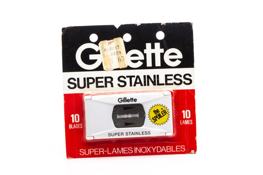 Gillette Super Stainless Inoxydable Double Edge (10) - New Old Stock (NOS) Razor Blades