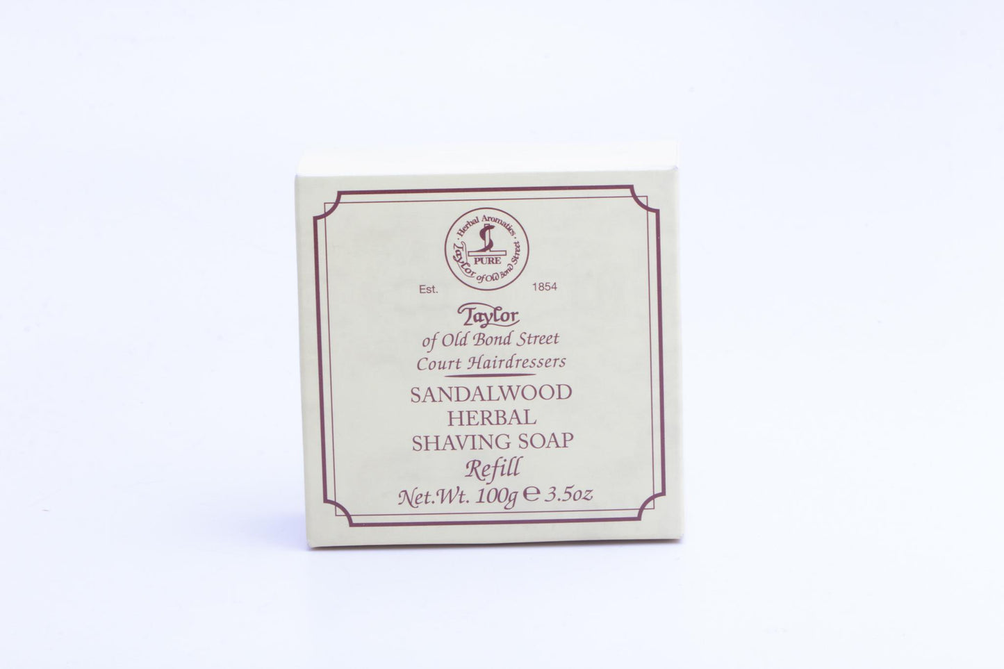 Taylor of Old Bond Street Sandalwood Hard Shaving Soap Refill | 3.5-Ounce