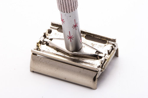 1965 K2 Lady Gillette Pink Star Double Edge Safety Razor | Original Condition