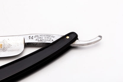 7/8" Filarmonica "Doble Temple" #14  Straight Razor w/ Coffin | Spain