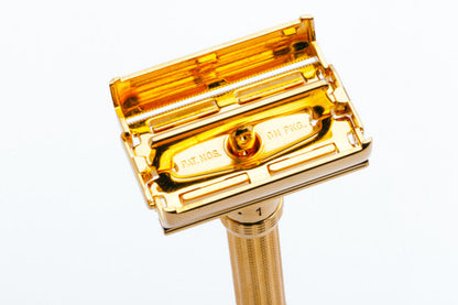1967 M4 Gillette Slim Adjustable Safety Razor | 24K Gold Revamp