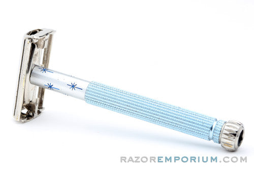 1968 Gillette Blue Star Lady Gillette DE Safety Razor N3 - Good