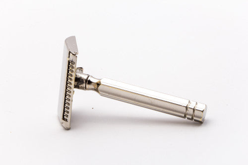 Gem Single Edge Safety Razor with Leather Case & Blade Bank