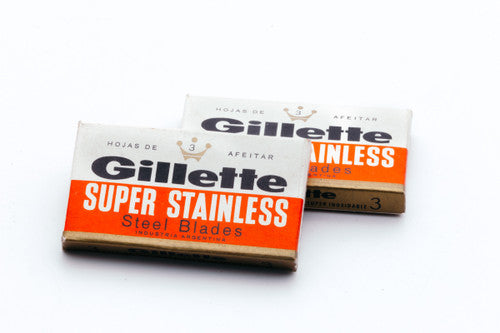 NOS 30 Gillette Super Stainless - Made in Argentina - Double Edge Razor Blades