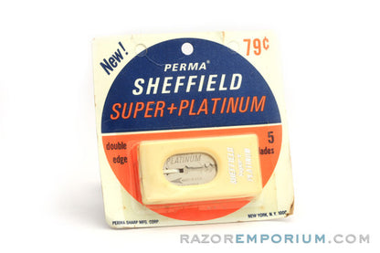 Perma Sheffield Super Platinum (5) - New Old Stock (NOS) Razor Blades