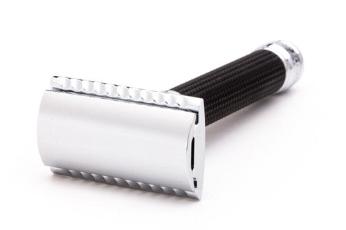 Edwin Jagger DE3D-BC15BL Black Diamond Laser Cut 3D Handle Safety Razor #24