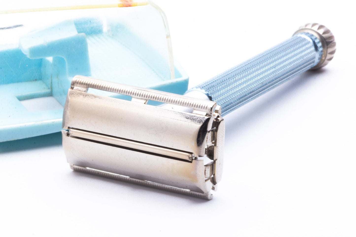 1969 O1 Lady Gillette Blue Star DE Safety Razor Set | Original Condition