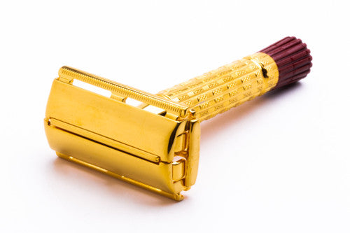 Gillete Razor Red 1959 E2 Gillette Heavy Red Tip Super Speed Safety Razor | 24K Gold Rev ...