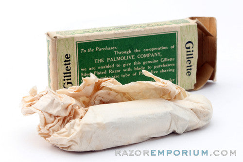 1910's Gillette Ball End Old Type DE Razor | Palmolive Set Mint