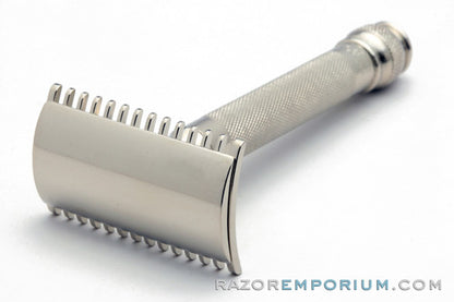 1920's Gillette Old Type Ball End DE Safety Razor Factory Nickel Revamp