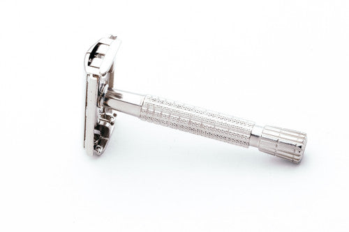 1960's Gillette Giromatic Flare Tip Rocket Safety Razor Factory Nickel Revamp