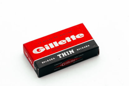 10 Gillette Delgada Thin - Made in Argentina - Double Edge Razor Blades