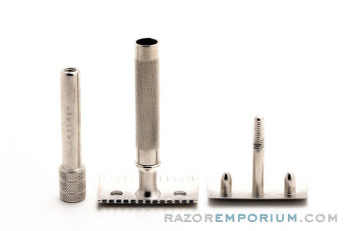 1908 1916 Gillette Single Ring Old Type DE Safety Razor | Factory Nickel Revamp