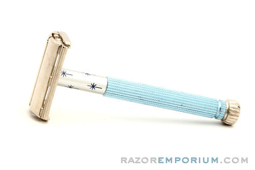 1963 Gillette I1 Blue Star Lady Safety Razor