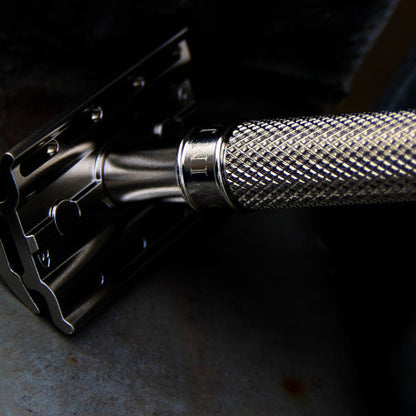 Edwin Jagger 3ONE6 Stainless Steel Safety Razor - Knurled Handle