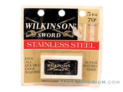 Wilkinson Sword Co. Vintage Stainless DE Blades (5)  - New Old Stock