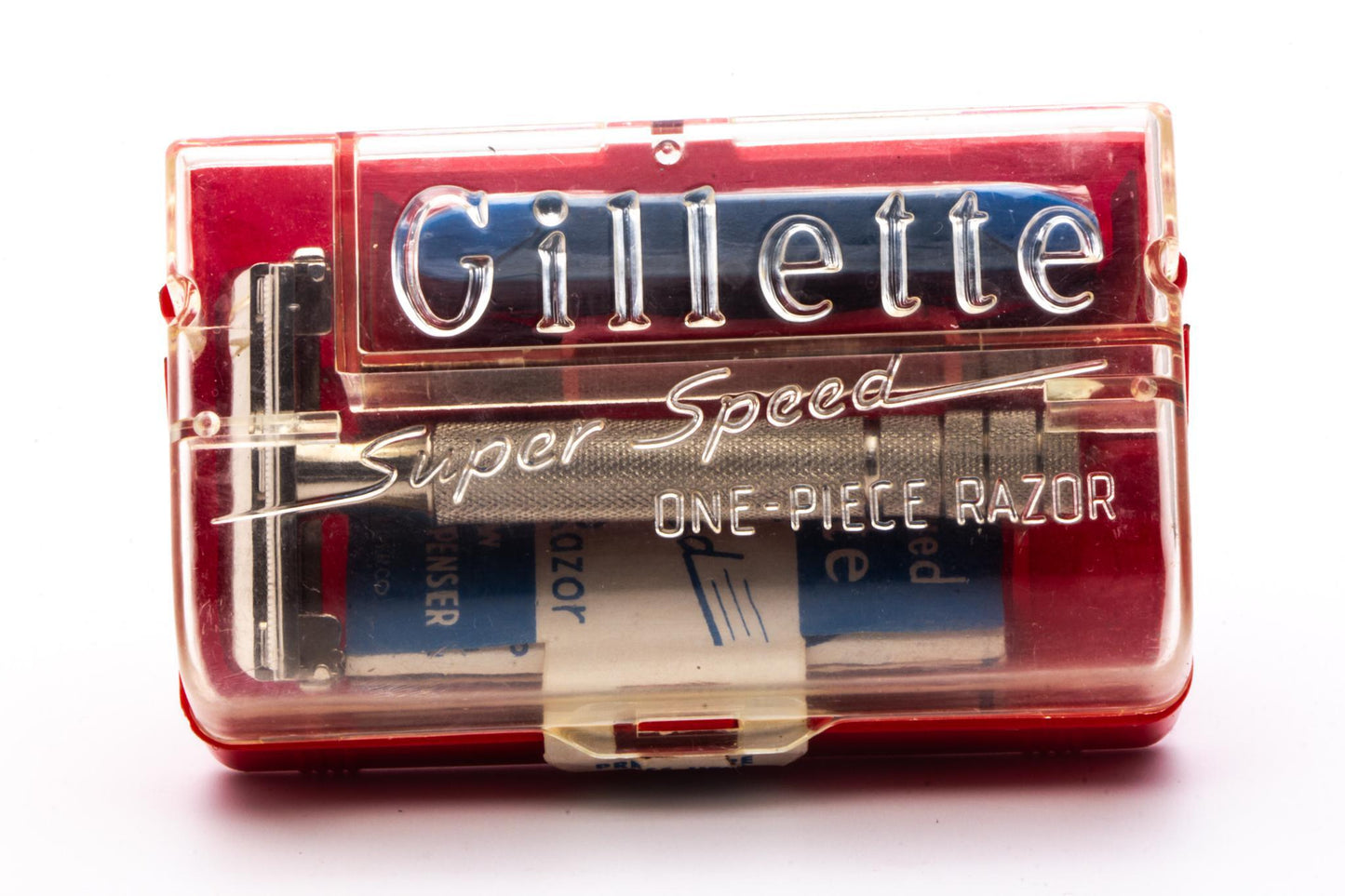 1950 V3 Gillette Super Speed Double Edge Safety Razor Set | Original Condition