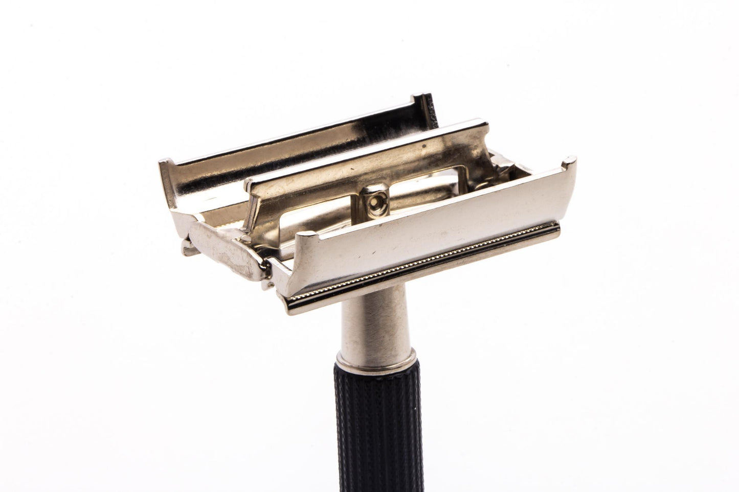 1973 T2 Gillette Black Handle Super Speed Safety Razor  | Factory Nickel Revamp