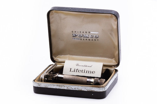1940's Pomco Diagonal Slant & Straight DE Safety Razor