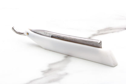5/8" Vintage Restored Carland Cutlery Co. The Improved Eagle Straight Razor | Etched Blade & White Scales