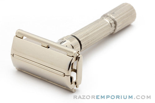 1958 Gillette Executive Fatboy Adjustable DE Safety Razor Nickel Revamp