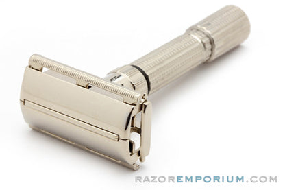 1958 Gillette Executive Fatboy Adjustable DE Safety Razor Nickel Revamp