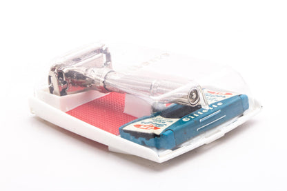 1965 K4 Gillette Slim Adjustable Safety Razor Set | Original Condition