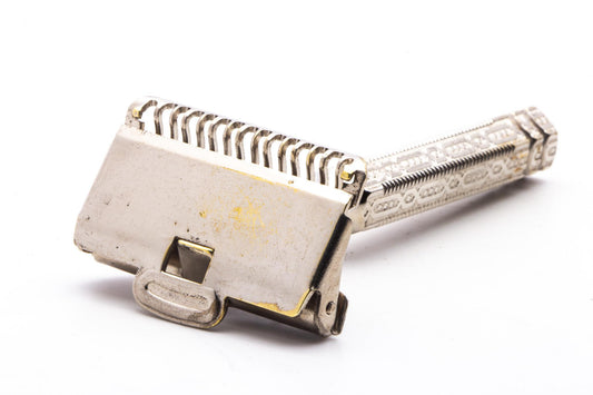 1930's Gem 1912 Style Chain Link Handle Single Edge Safety Razor | Original Condition