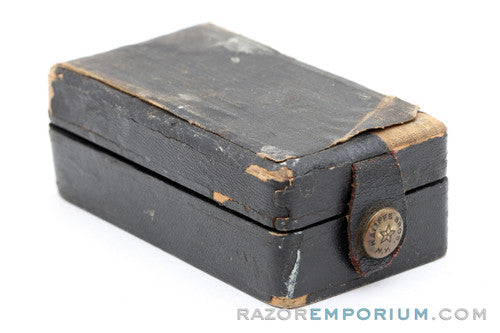 1916 Kampfe Bros Stoll SCS Single Edge Safety Razor w/ Orig. Black Leather Case