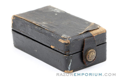 1916 Kampfe Bros Stoll SCS Single Edge Safety Razor w/ Orig. Black Leather Case